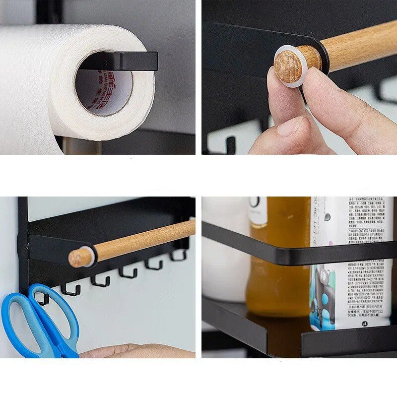 magnetic fridge shelf paper towel holder, view 6 - MRSLM
