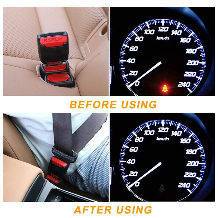 2-Pack Seat Belt Extender - Car Safety Belt Buckle Extension Clip