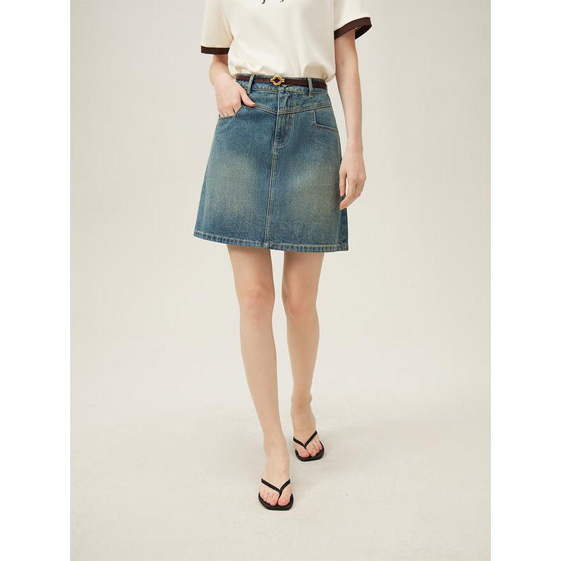 Academy style denim skirt, view 4 - MRSLM
