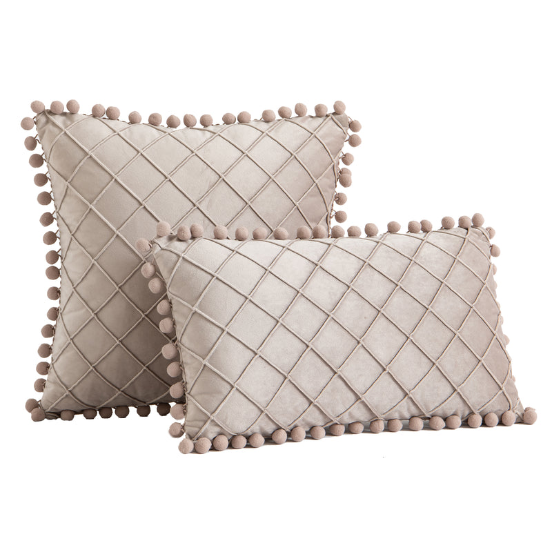 Velvet Soft Plaid Throw Pillow Covers