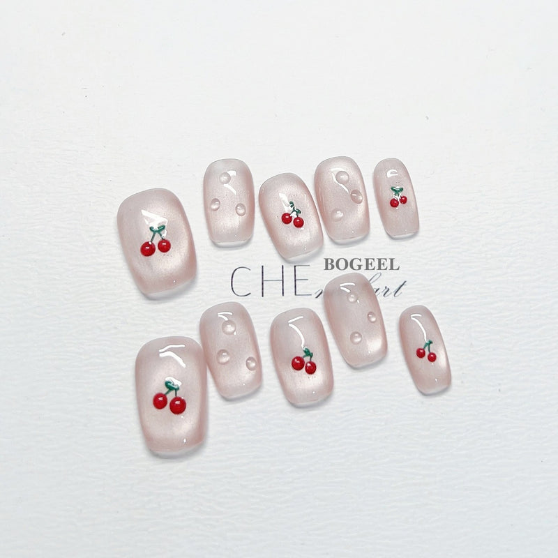 cherry press-on nails - MRSLM