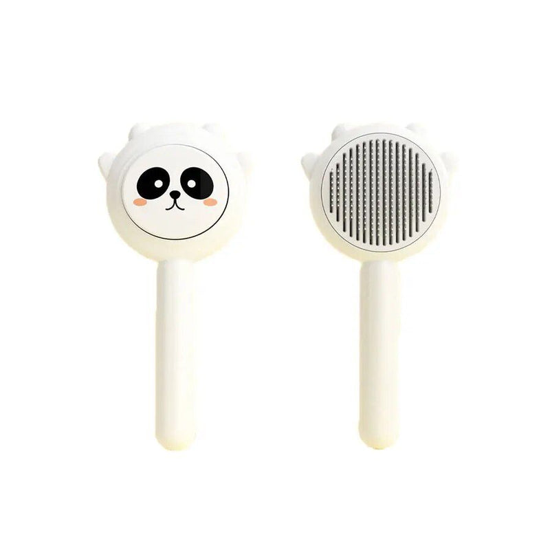 self-cleaning pet dog brush, view 2 - MRSLM