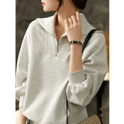 half zip up loose sweatshirt, view 4 - MRSLM