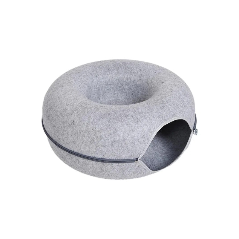 plush cat and dog bed house, view 3 - MRSLM