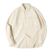 Men's cotton polo collar long sleeve shirt, view 8 - MRSLM