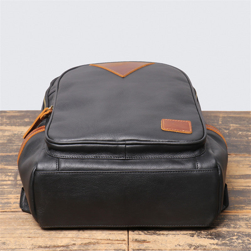 retro trend leather backpack, view 4 - MRSLM