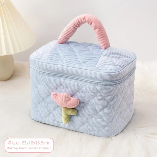 tulip corduroy cosmetic bag, view 5 - MRSLM