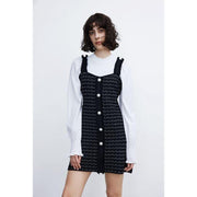 patchwork knitted dress, view 4 - MRSLM