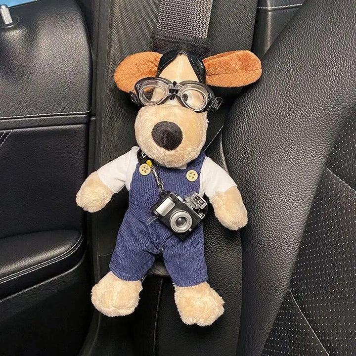 Cartoon Dog Plush Car Seat Belt Shoulder Protector