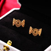vintage baroque sunflower ear clip, view 2 - MRSLM