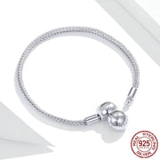s925 sterling silver snake bone bracelet, view 4 - MRSLM