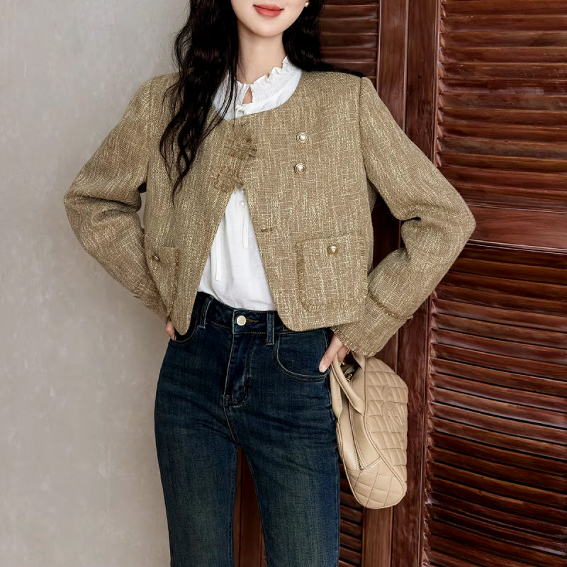 women's ruffle collar long sleeve blouse, view 7 - MRSLM
