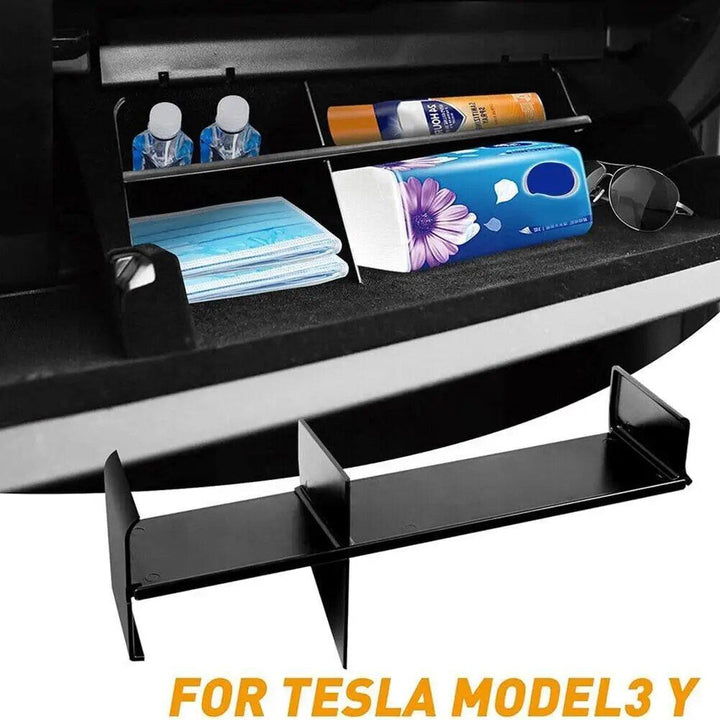Layered Glove Box Storage Organizer for Tesla 2017-2021 Model 3Y
