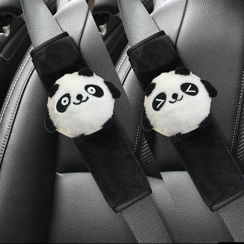Cartoon lamb plush car seat belt covers, view 4 - MRSLM