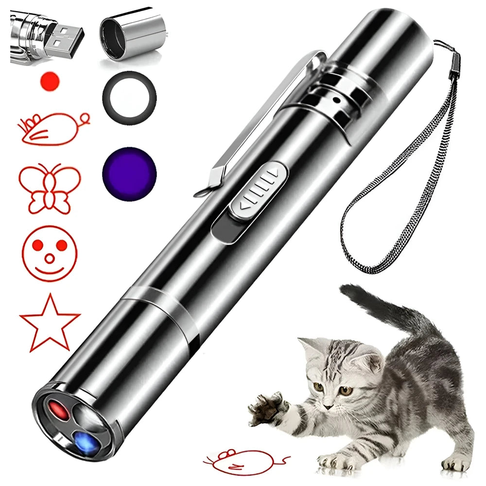 Brinquedo de gato a laser recarregável via USB