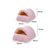 plush cat and puppy bed, view 9 - MRSLM