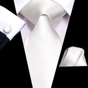 White silk necktie set - MRSLM