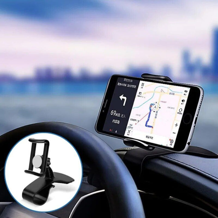 360° Rotatable Dashboard Car Phone Holder - Universal Fit for Smartphones