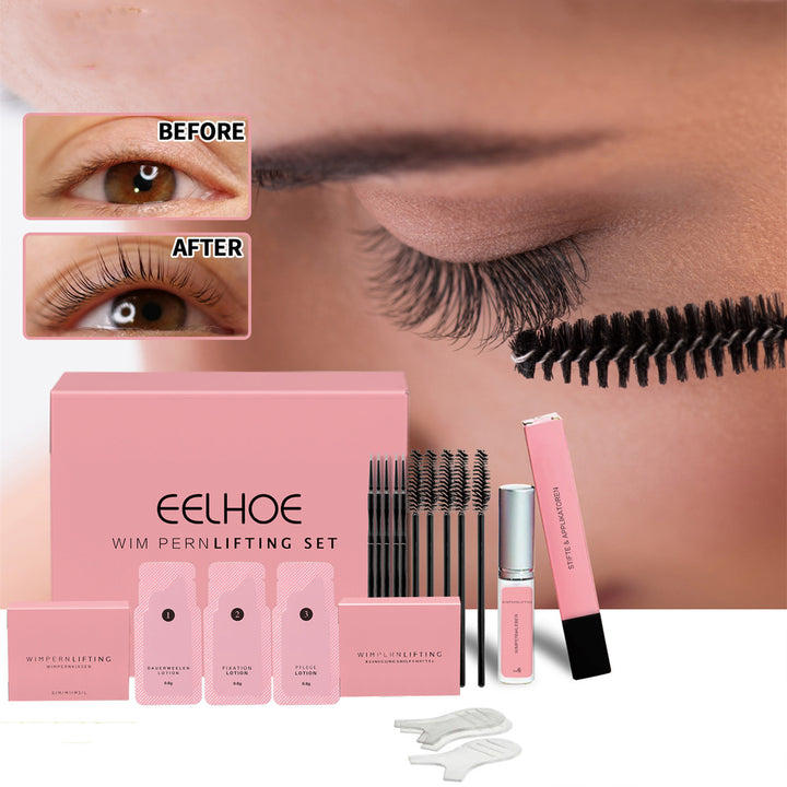 Eyelash Set Black And Beautiful Curling Smear