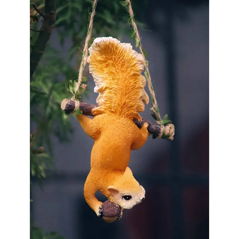 resin squirrel and monkey swing ornaments, view 6 - MRSLM