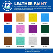 12-color acrylic leather and fabric paint set, view 8 - MRSLM