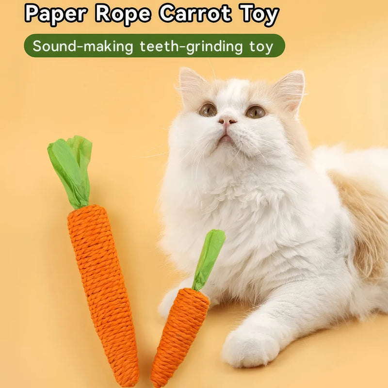 carrot cat toy, view 4 - MRSLM