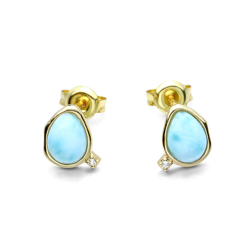 Natural Haiwen Stone Topaz Earrings