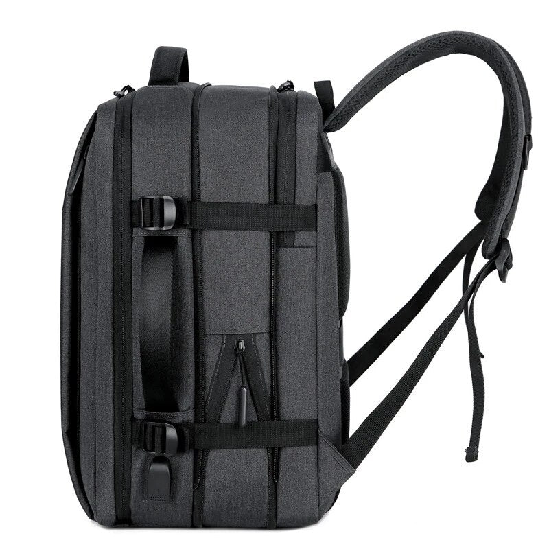 expandable travel backpack with usb port, view 5 - MRSLM