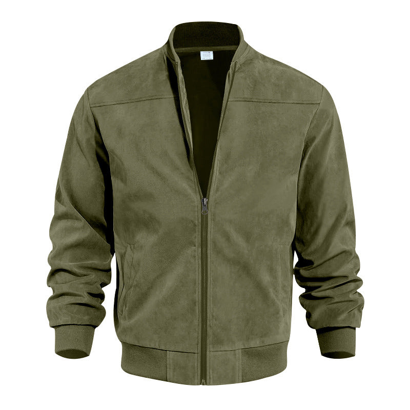 stylish vintage slim men's jacket, view 3 - MRSLM