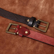 Thick cowhide leather belt, view 11 - MRSLM