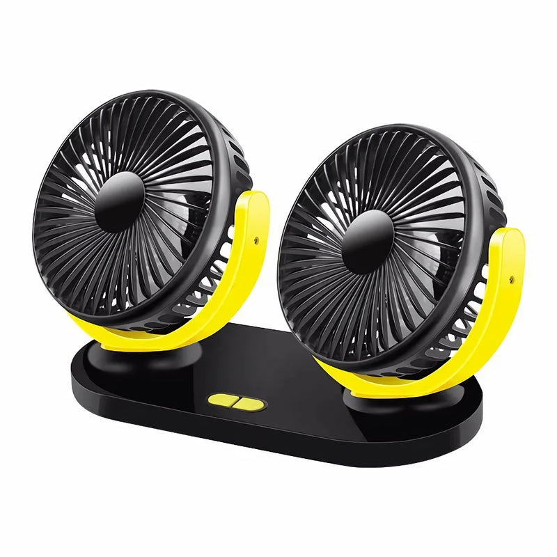 12/24V dual-head car fan, view 2 - MRSLM