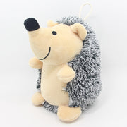 squeaky hedgehog plush dog toy, view 3 - MRSLM