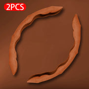 textured suede steering wheel cover, view 5 - MRSLM