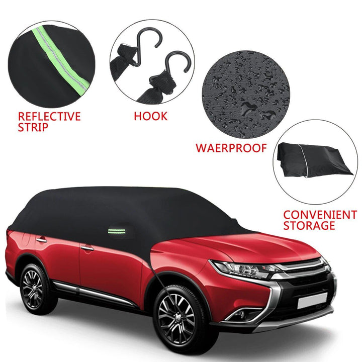 Universal Half Car Cover - Waterproof, UV & Dust Resistant Vehicle Protector