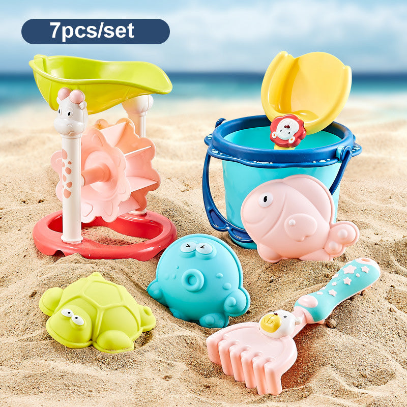 colorful baby beach toy set, view 3 - MRSLM