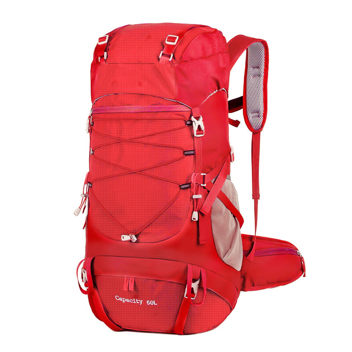 50L Multifunctional Outdoor Hiking Backpack with Rain Cover - Ideal for Trekking and Camping