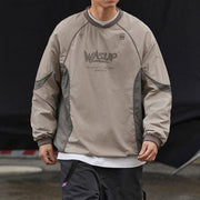 patchwork crew-neck hoodie for men - MRSLM