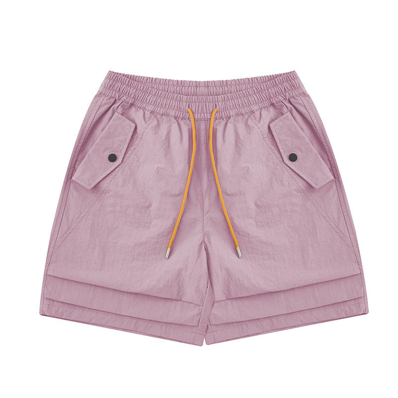 Men's loose workwear shorts with pockets, view 3 - MRSLM