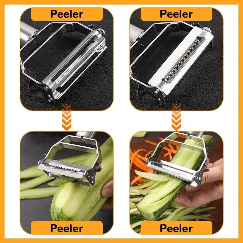 stainless steel double-head vegetable peeler, view 6 - MRSLM