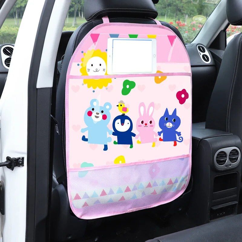 kids car anti kick mat seat back protector, view 10 - MRSLM