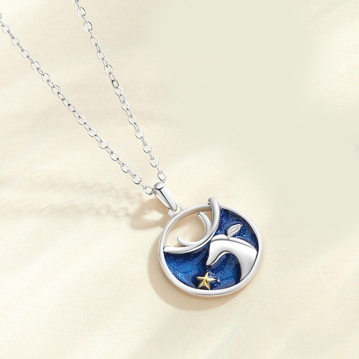 Sterling Silver Star Glaze Clavicle Chain