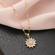 flower pendant necklace, view 2 - MRSLM