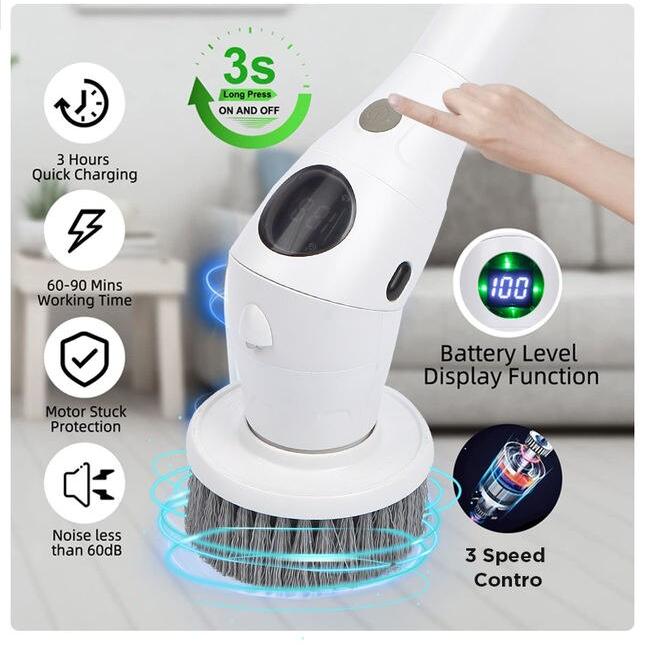electric spin cleaning brush, view 5 - MRSLM