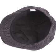 vintage wool herringbone flat cap, view 7 - MRSLM