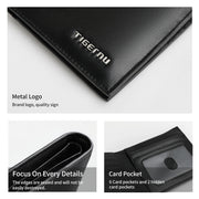 men's slim PU leather wallet with RFID, view 6 - MRSLM
