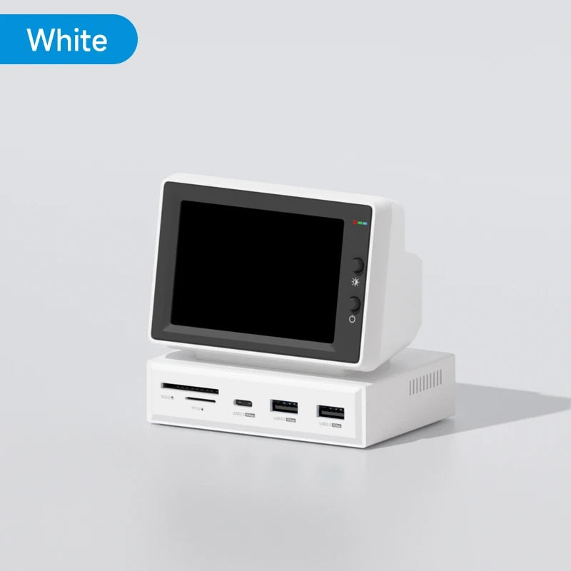 USB-C hub with mini display, view 2 - MRSLM