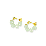 sterling silver hetian jade earrings, view 4 - MRSLM