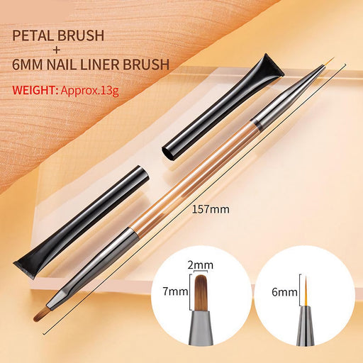 double head nail art brush, view 2 - MRSLM