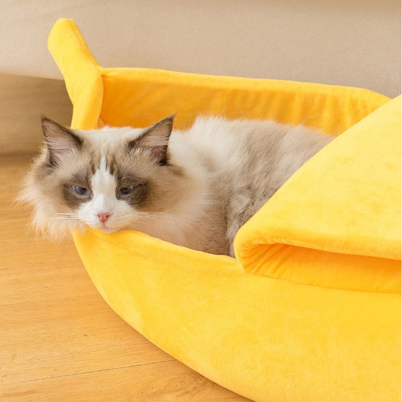 banana shape soft pet bed, view 9 - MRSLM