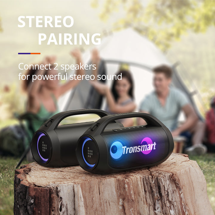 Powerful Portable Speaker with Bluetooth 5.3, 24-Hour Playtime, and Dynamic Lighting